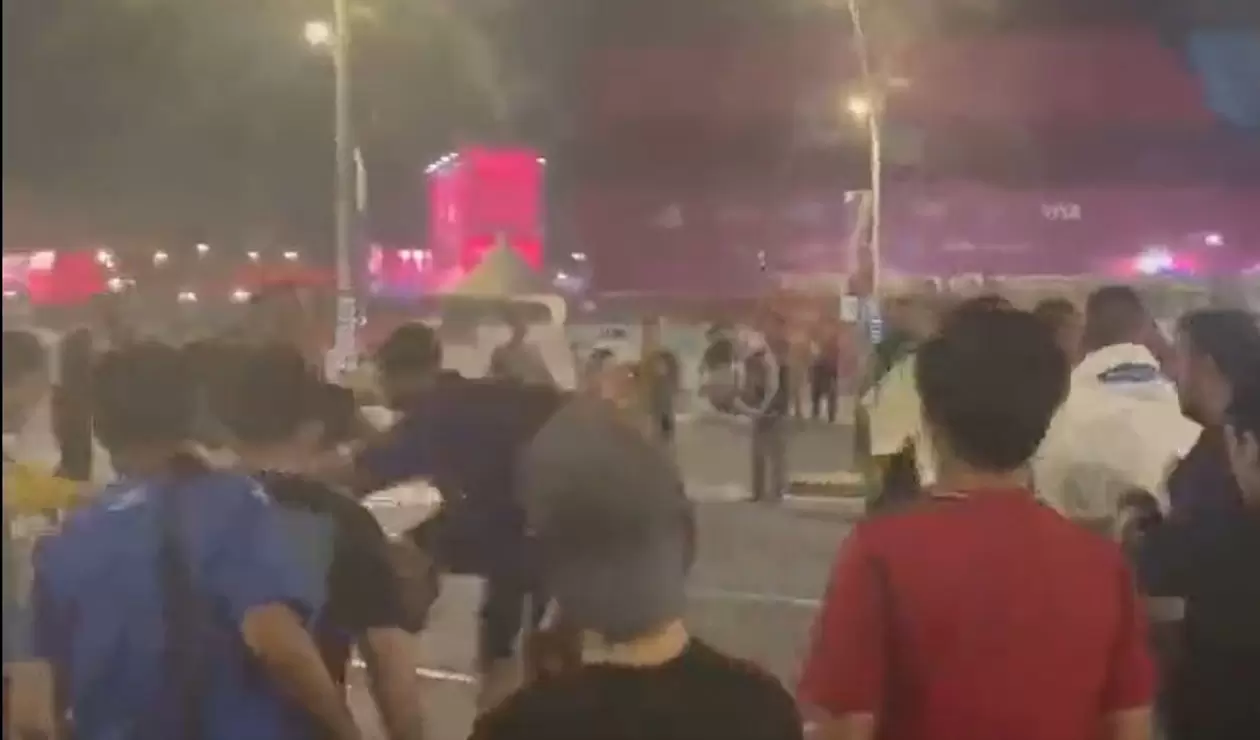 Pelea entre hinchas de México y Argentina