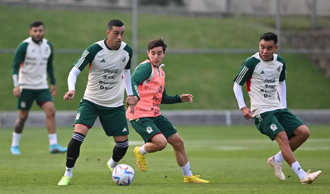 La Selección mexicana en entrenamiento 