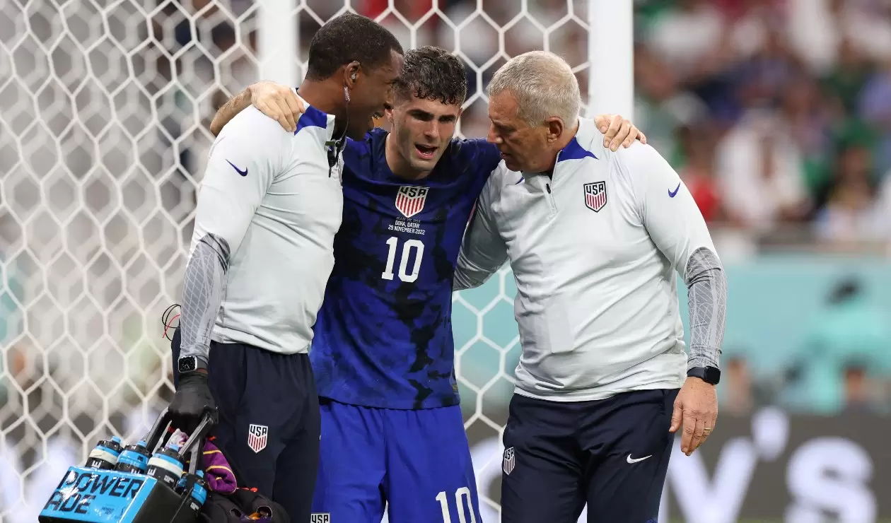 Pulisic sale lesionado de la cancha