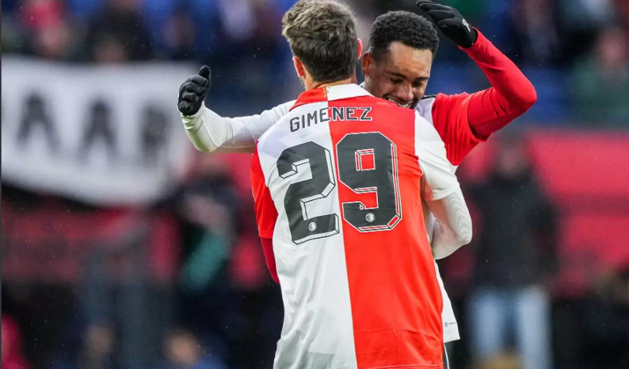 Giménez celebra el gol de Danilo