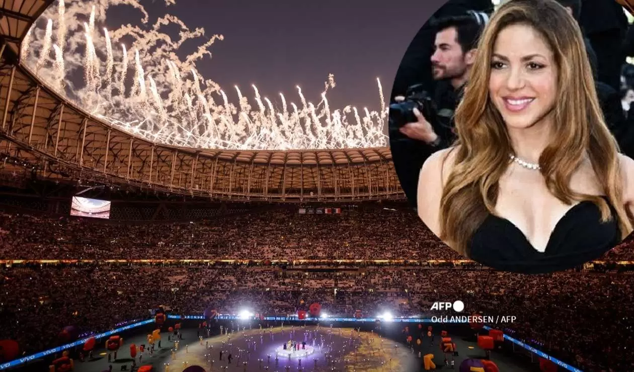 Estadio Lusail en ceremonia Clausura Mundial Qatar 2022 y Shakira