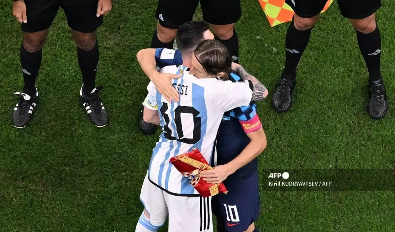 Luka Modrić y Lionel Messi