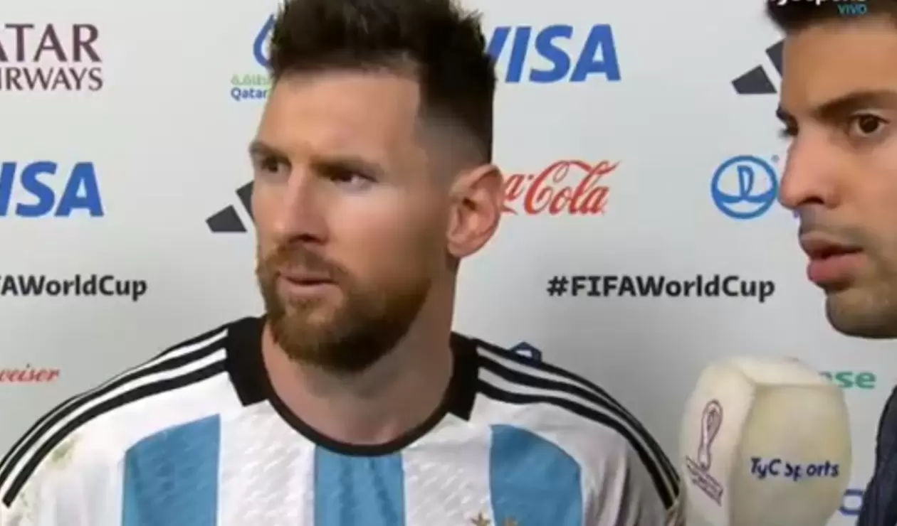 Messi con periodista