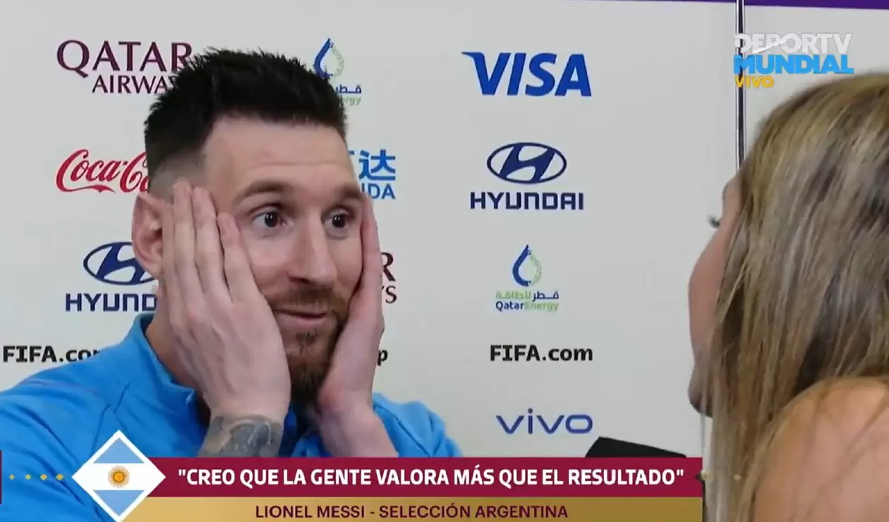 Messi durante entrevista