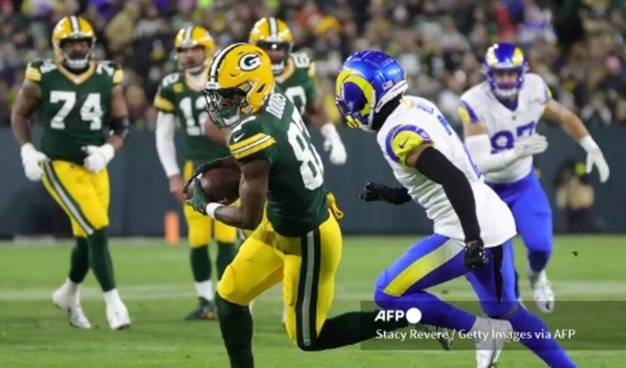 Los Packers en el encuentro ante los Rams